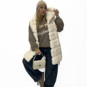 pelliccia foderata smanicata brunette